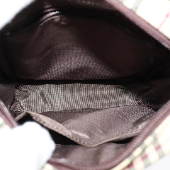 BURBERRY Nova Check Shoulder Bag Canvas Beige Silver Auth ep9111 - Picture 12 of 16